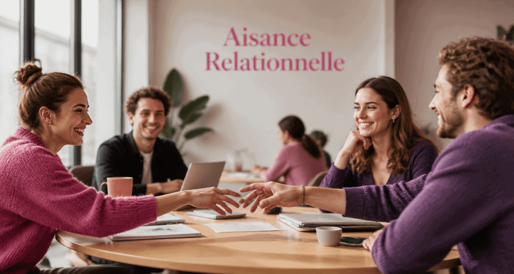 Groupe illustrant l’aisance relationnelle au travail