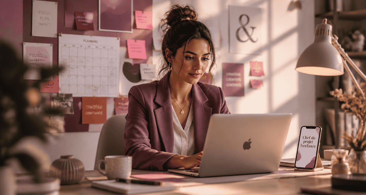chef de projet freelance travaillant au bureau