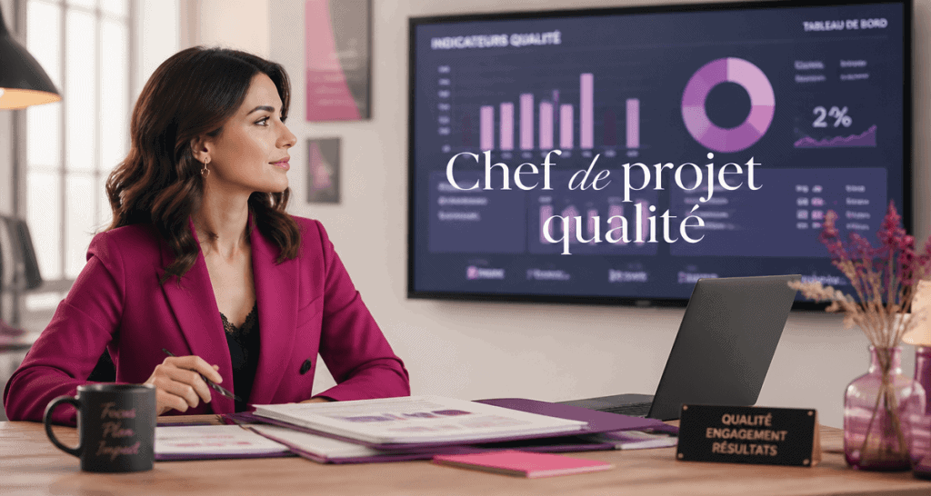 Chef de projet qualité devant tableau de bord digital