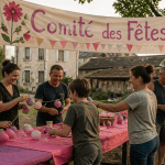 comite des fetes table benevoles fete village