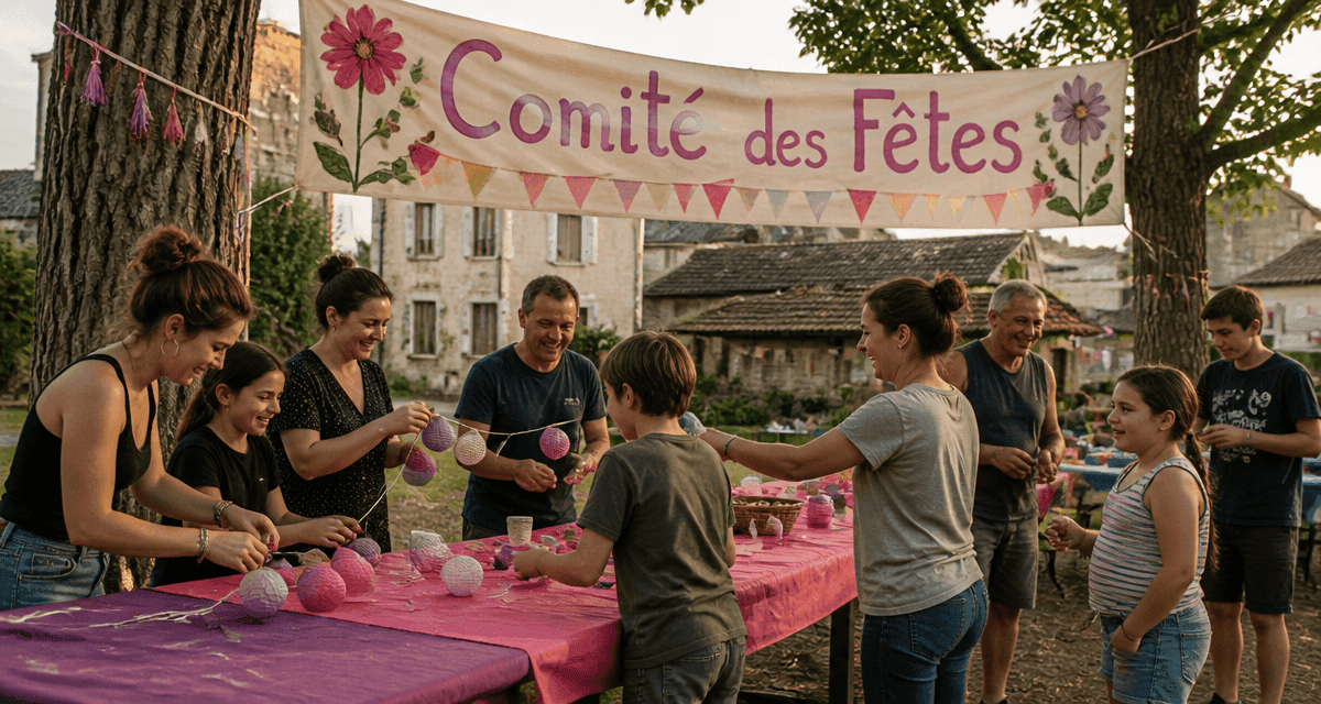 comite des fetes table benevoles fete village