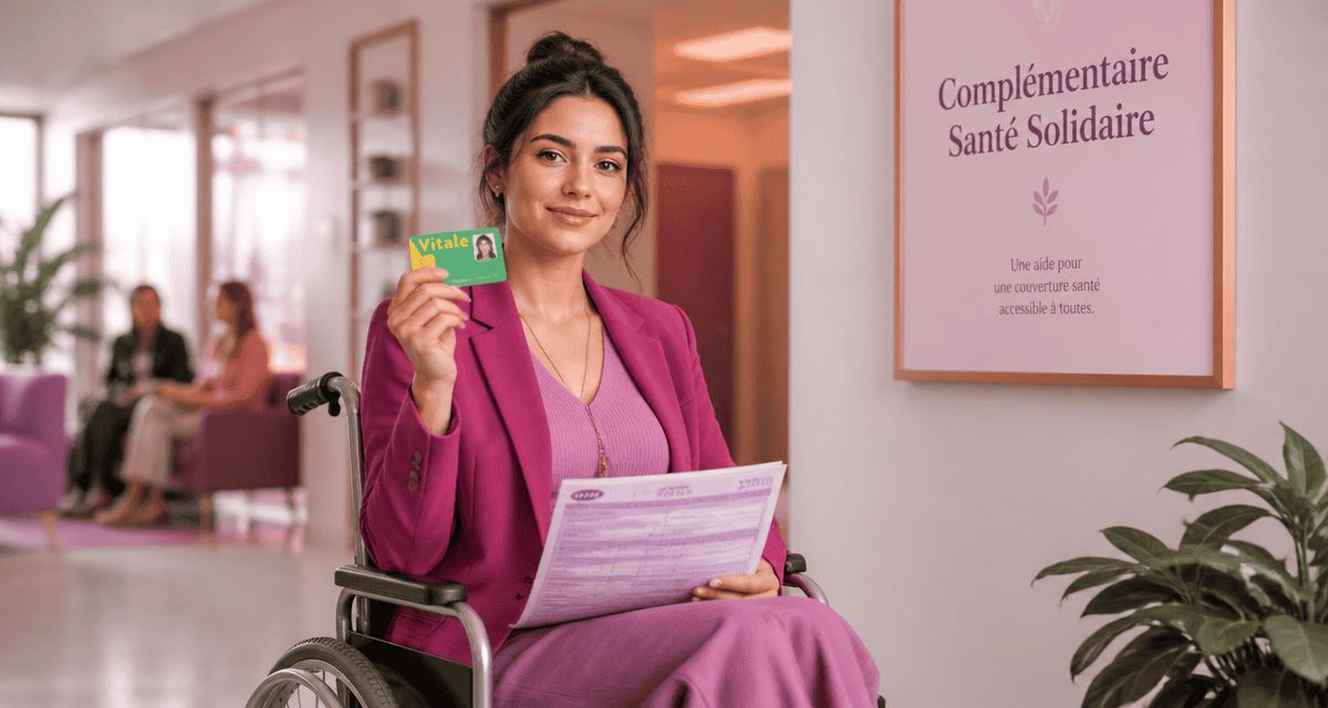couverture santé solidaire aah automatique femme fauteuil