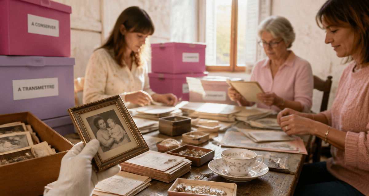 Débarras succession famille trie objets