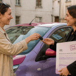 don de voiture entre particulier deux femmes échange clé
