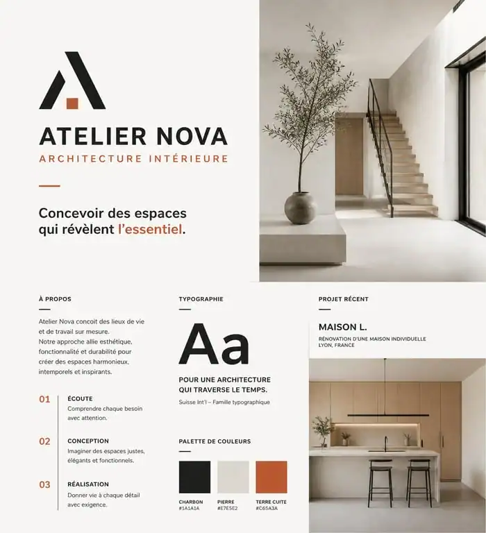 Illustration conceptuelle de l'image d'entreprise et de l'identité visuelle professionnelle