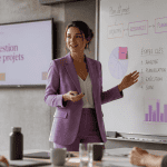 Formation gestion de projets animée en salle de réunion