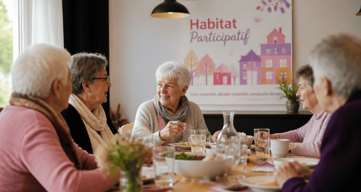 habitat participatif seniors autour d'une table