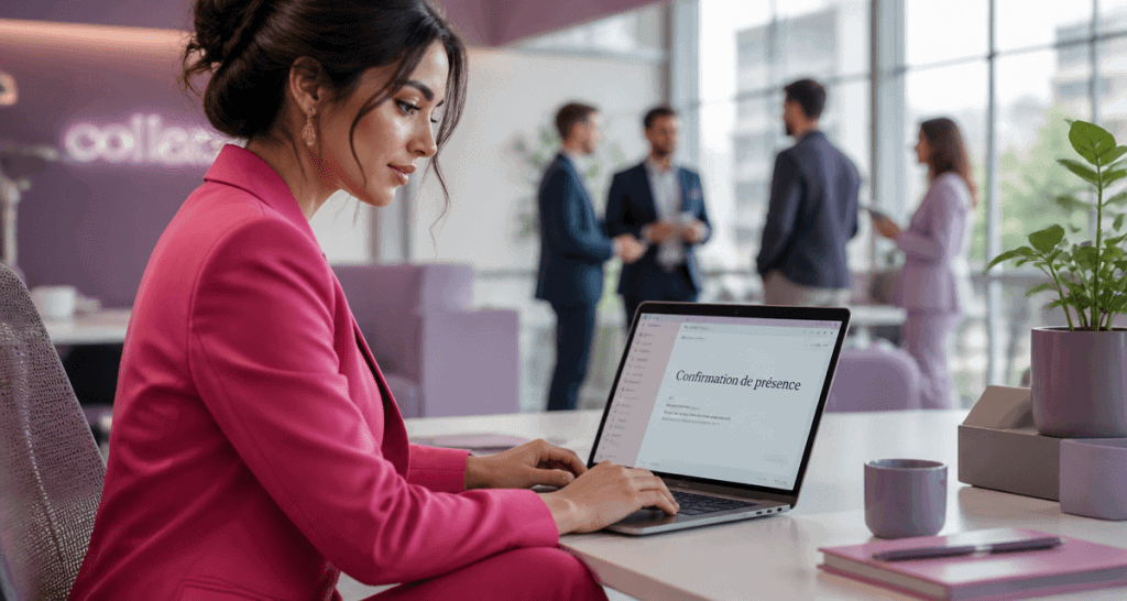 je confirme ma presence sur un email professionnel
