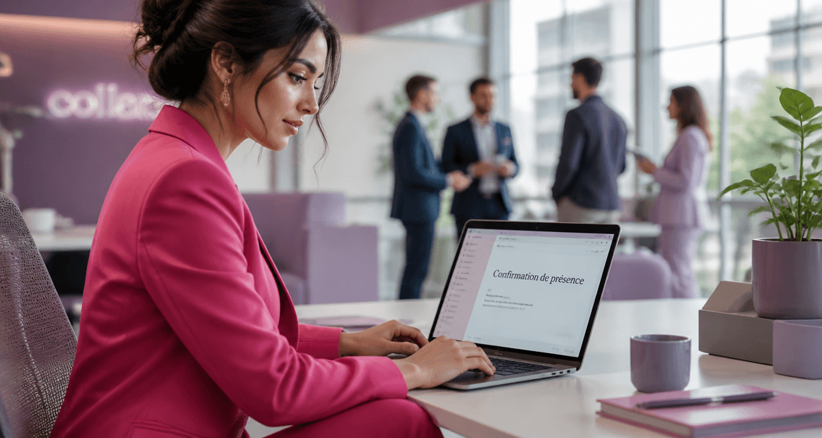 je confirme ma presence sur un email professionnel