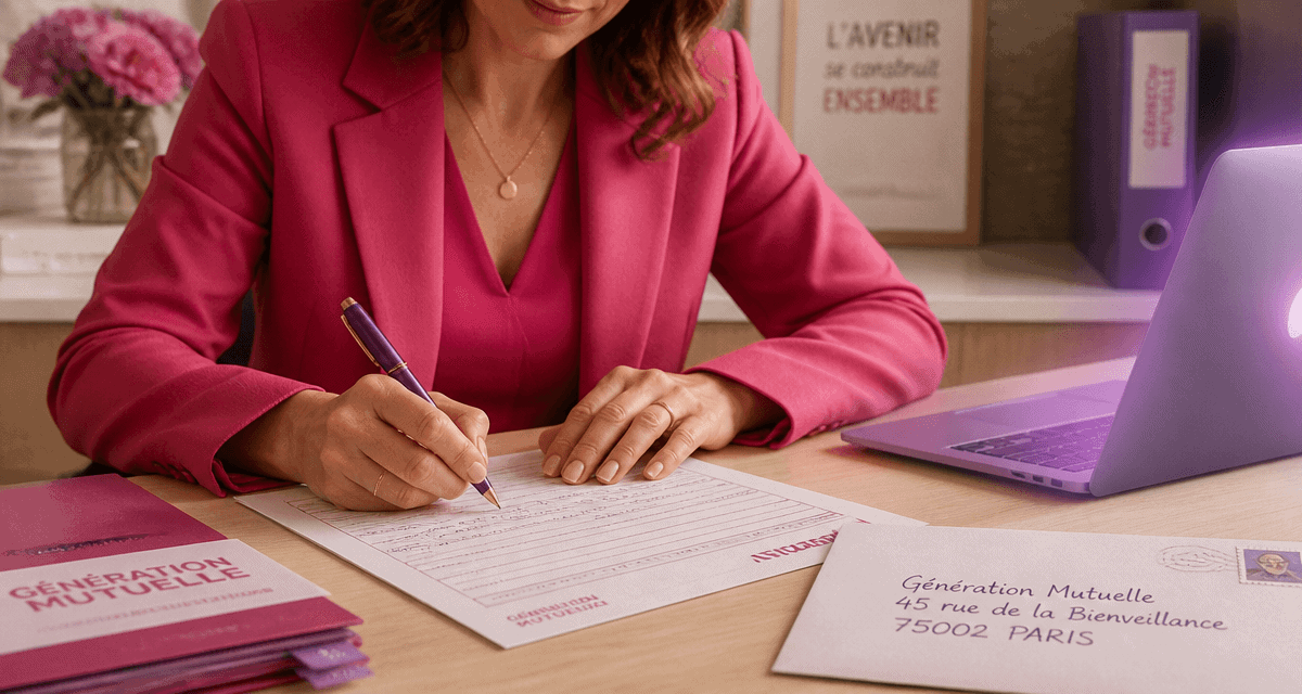 mutuelle generation adresse femme remplit formulaire
