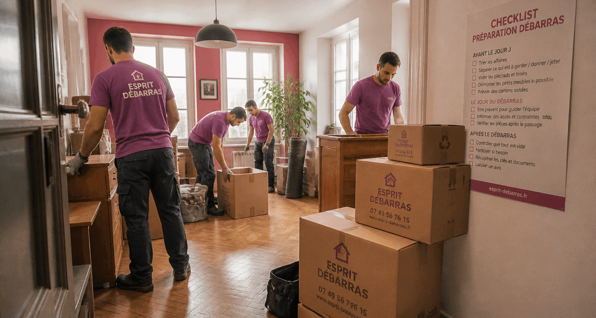 recherche personne pour débarrasser appartement équipe