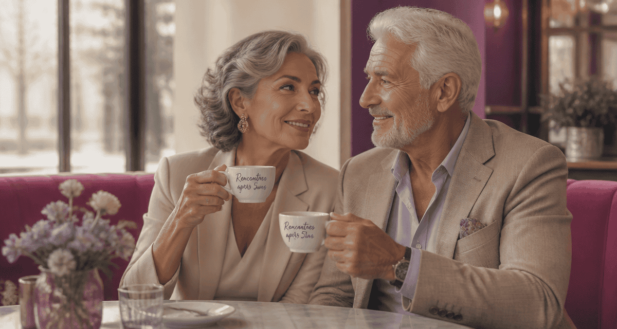Rencontre senior couple partage café