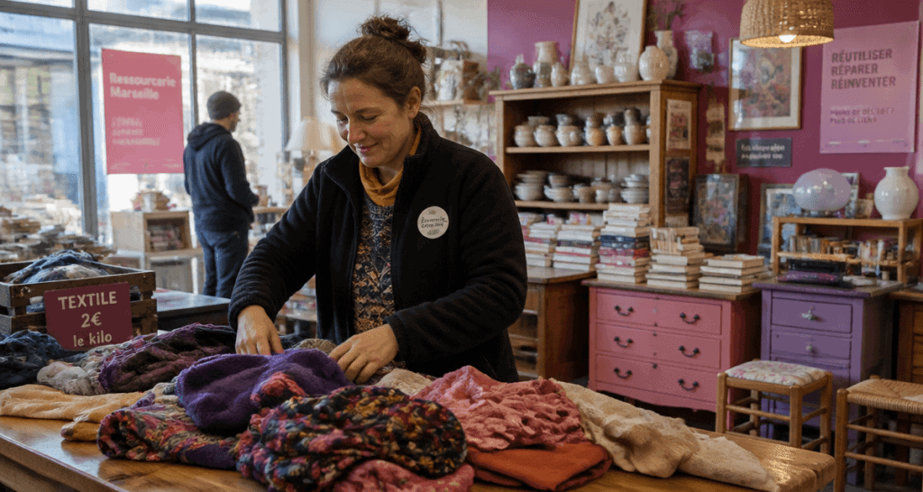 Ressourcerie Marseille bénévole tri vêtements