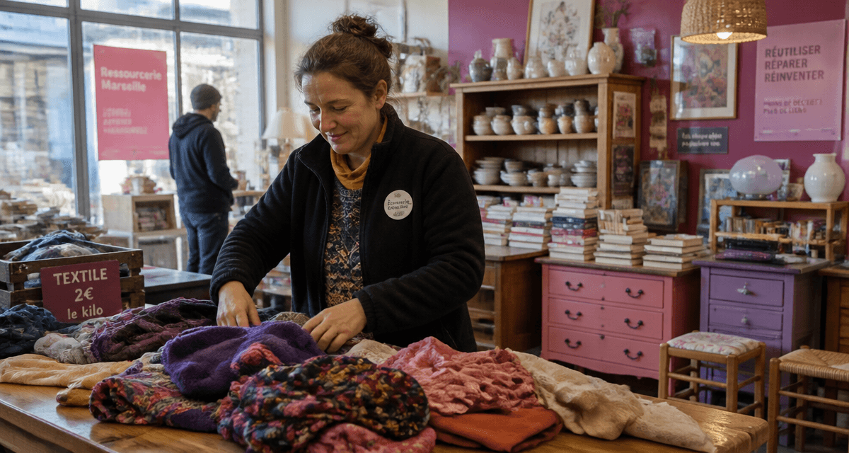 Ressourcerie Marseille bénévole tri vêtements