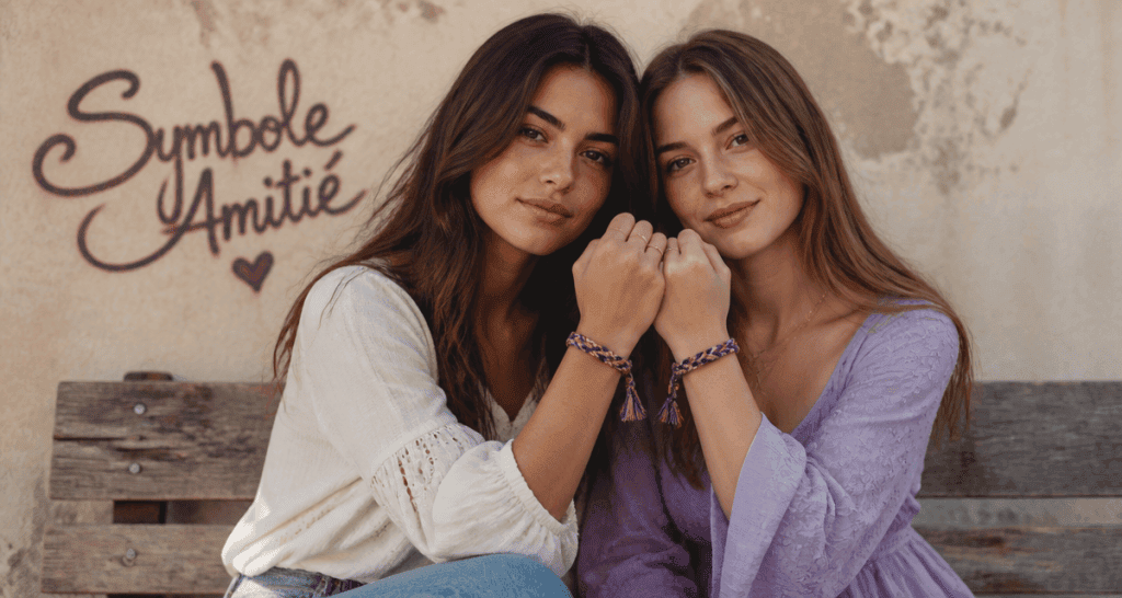 symbole amitié bracelets d’amitié sur poignets
