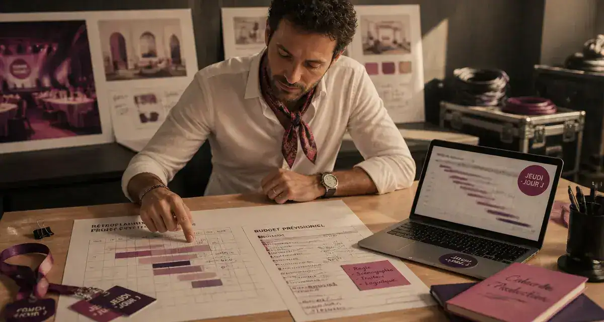 Chef de projet événementiel : rétroplanning et budget en réunion