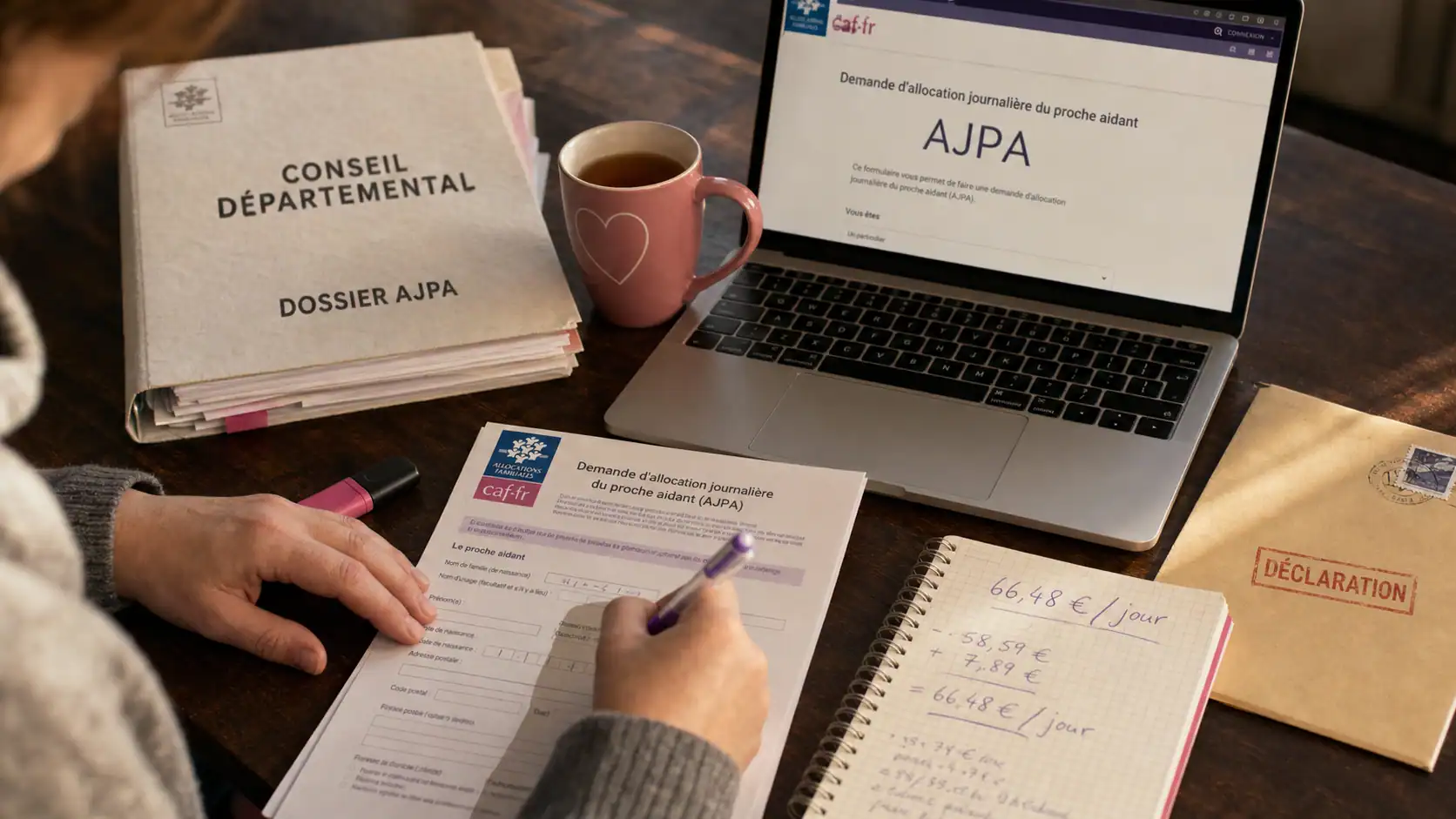 Combien touche un aidant familial par mois : formulaire AJPA à compléter