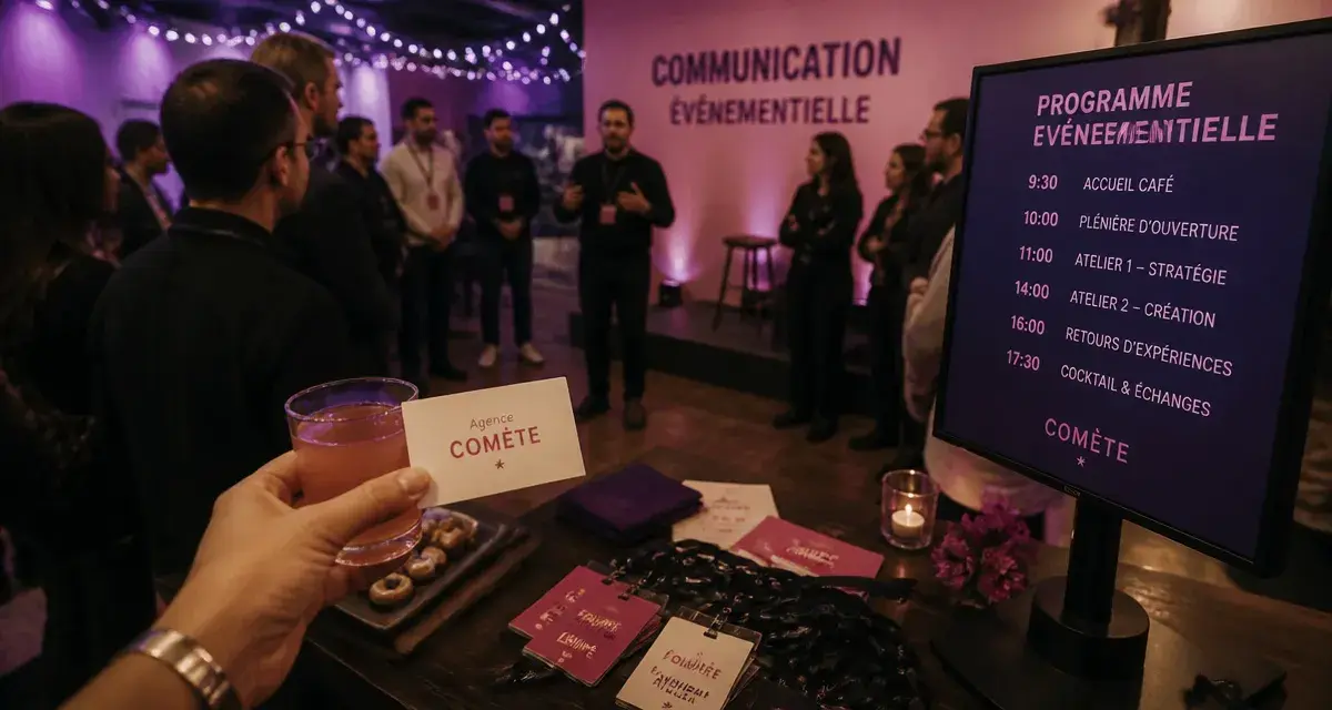 communication evenementielle lors d’un événement, carte de visite et participants