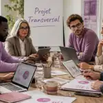 équipe en réunion projet transversaux