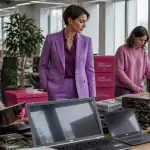 recyclage matériel informatique professionnel femme open space