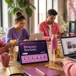 Réseaux sociaux définition, groupe de jeunes autour d'une table