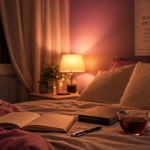 Une routine du soir pour bien dormir : tisane, carnet, lampe douce, zéro écran.