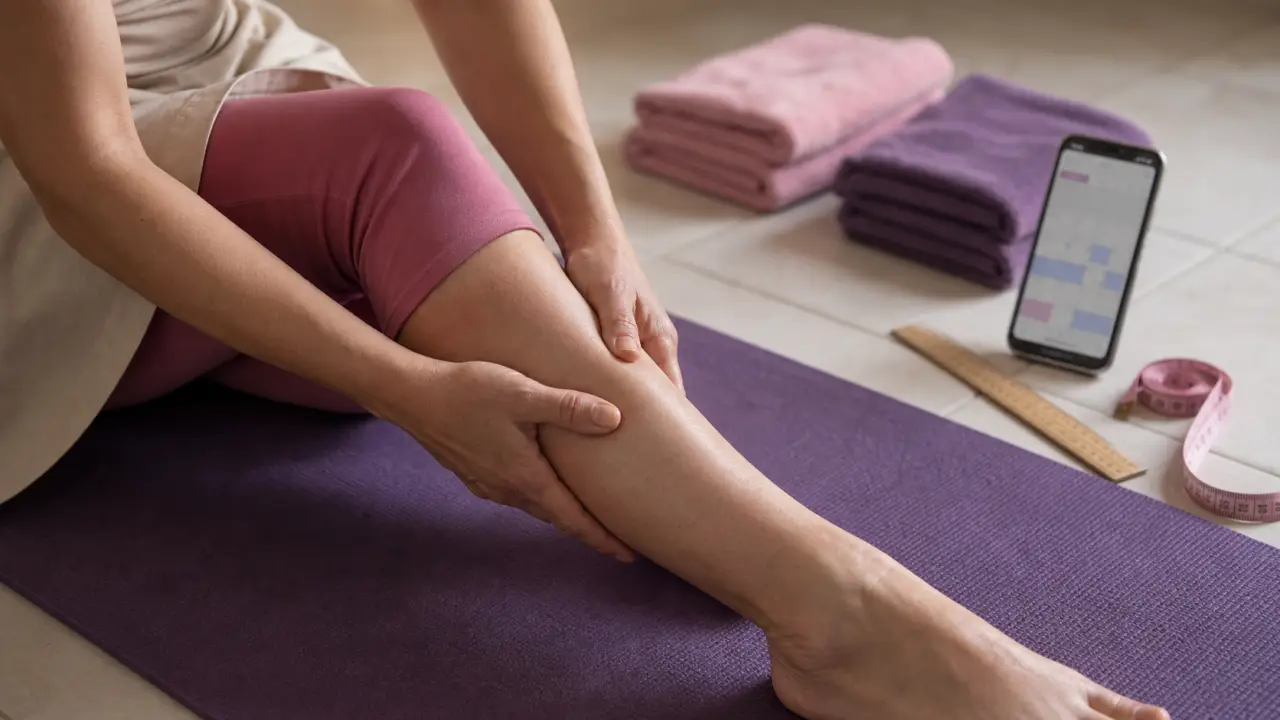 Cellulite aqueuse avant apres : massage sur jambes, peau moins gonflée