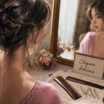 Coiffure bohème simple : chignon bas flou