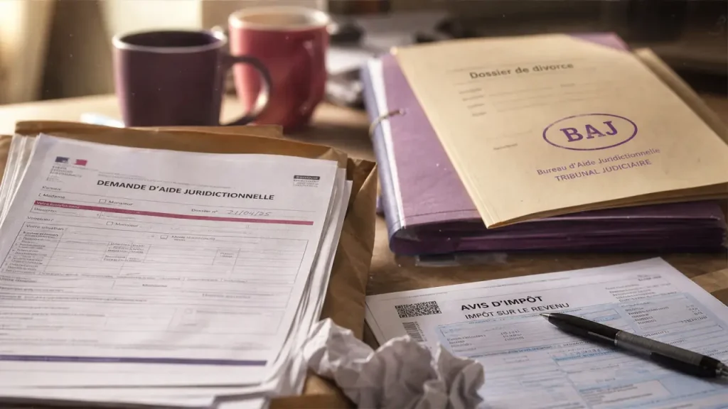 Divorce aide juridictionnelle : formulaires et avis d’imposition, frais couverts