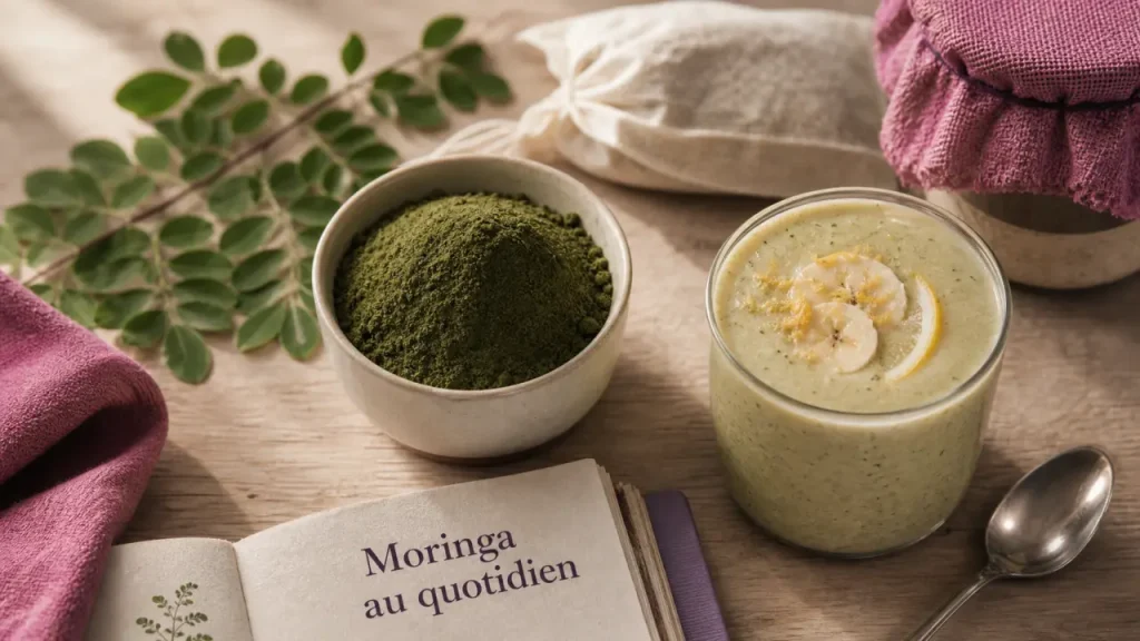 Poudre de moringa : bienfaits, composition, dosage et précautions à connaître