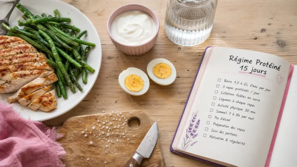 Régime proteine 15 jours : menus avec 50 à 100 g de protéines