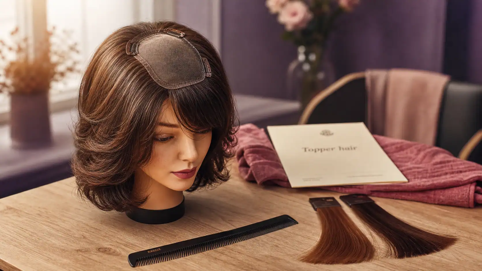 Volumateur capillaire, topper cheveux pour densifier une raie clairsemée