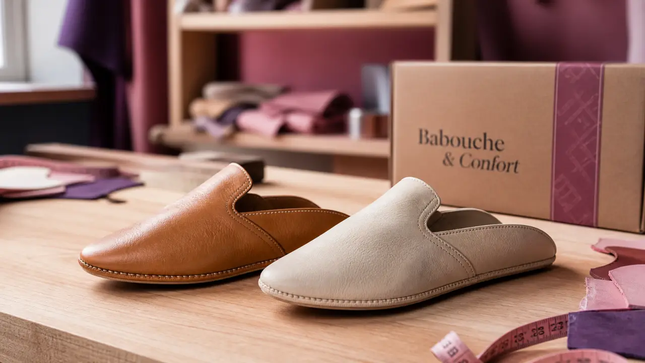 Babouche chaussure en cuir : semelle souple et forme confortable