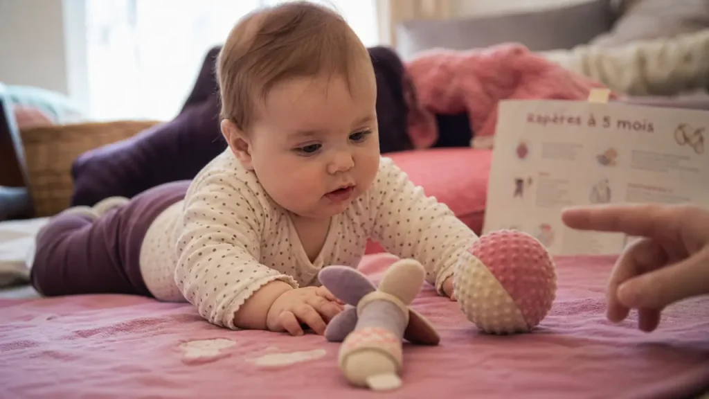 Bébé de 5 mois : sommeil, lait, retournements et repères du quotidien