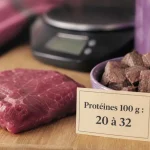 Combien de proteine dans 100g de viande rouge : 20 à 32 g selon le morceau