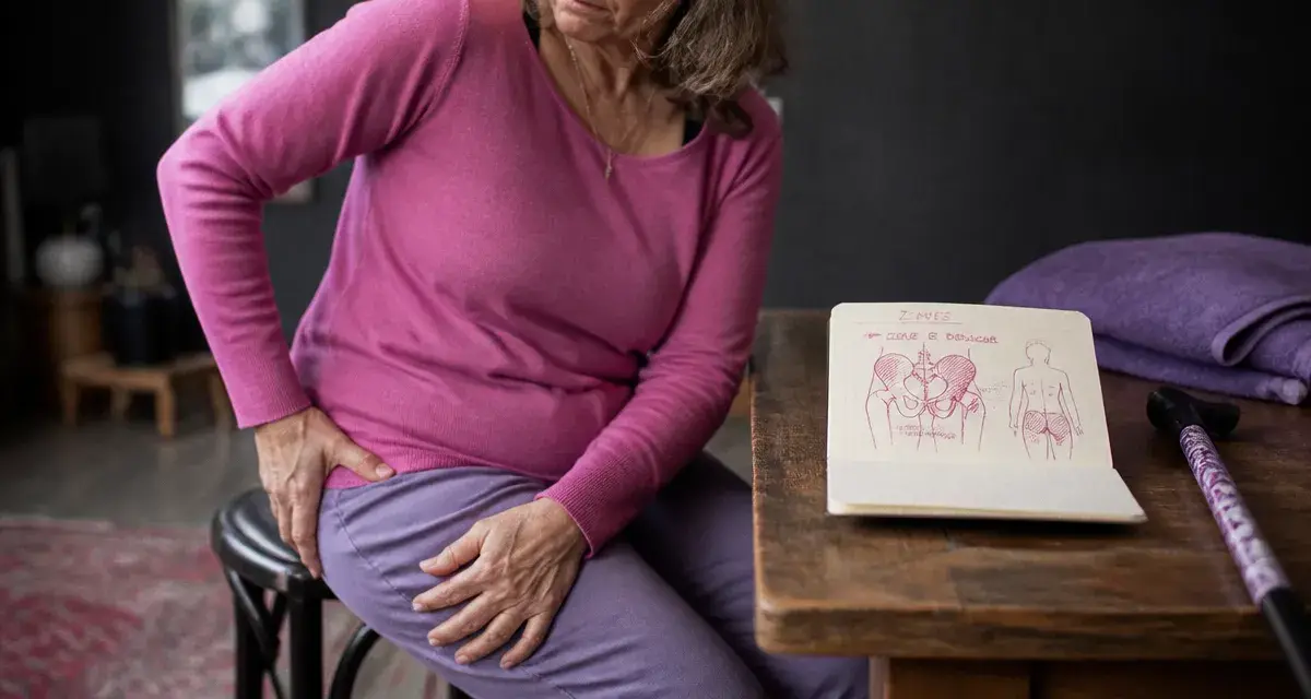 Douleur a la hanche : repérer aine côté fesse