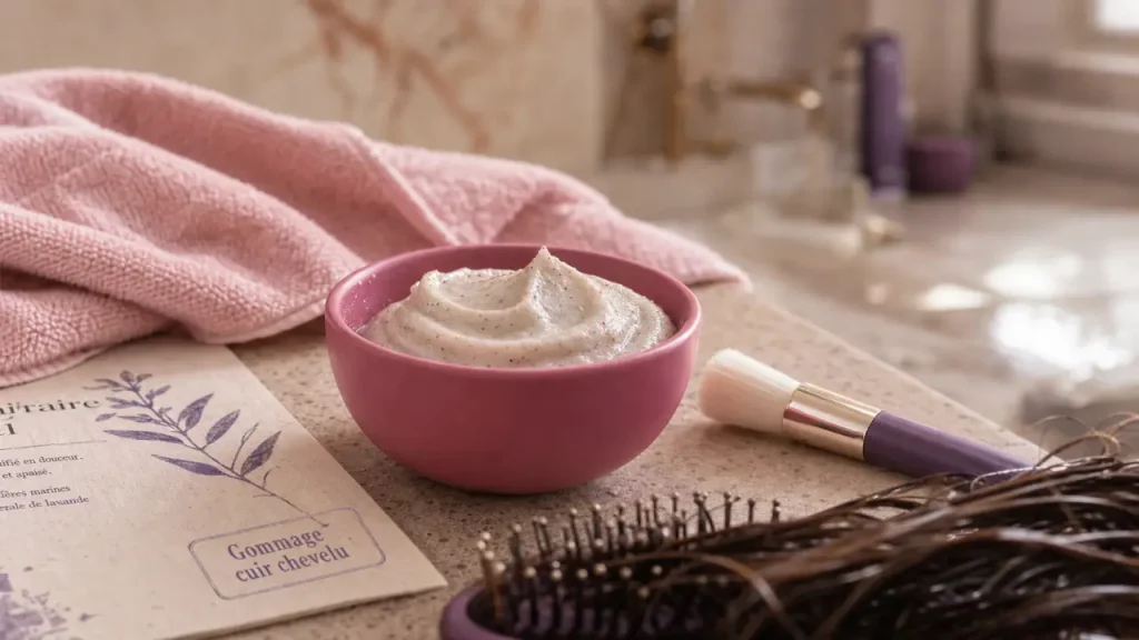 Gommage cheveux : purifier le cuir chevelu sans agresser les longueurs