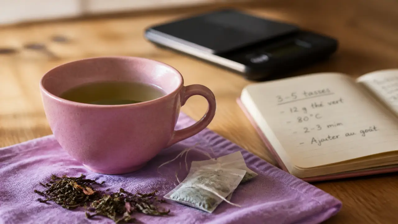 Maigrir the : tasse thé vert pour 3–5 tasses