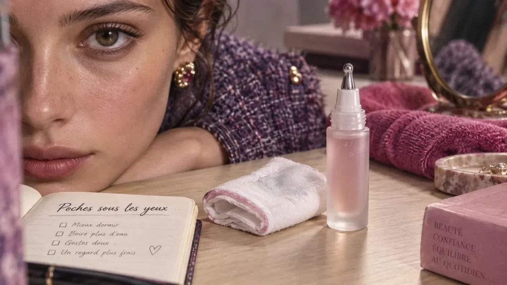 Comment enlever les poches sous les yeux : le froid aide le matin, pas les poches graisseuses