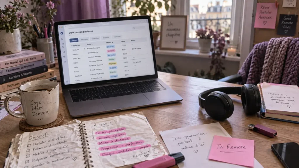 Une mission en télétravail se vérifie avant la candidature