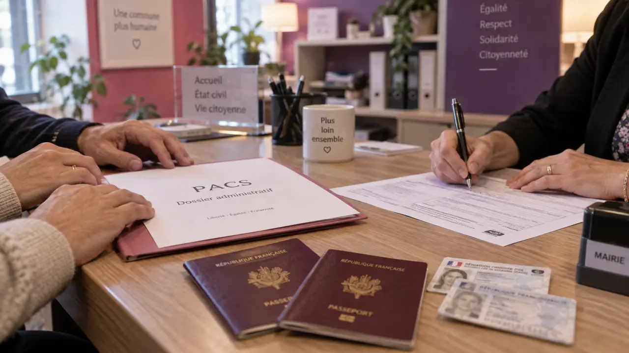 Démarche pour se pacser en mairie : dossier PACS signé par un agent