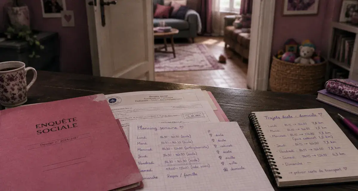 Se préparer à une enquête sociale : documents du juge et planning au domicile